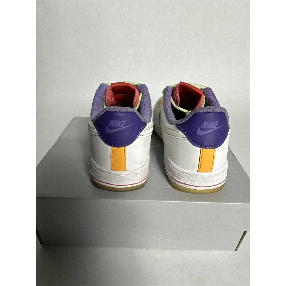 Boy's Nike Air Force 1 LV8 1 (PS) White Space Purple FD1036-100 Size 2Y EUC